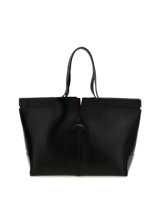 Tod's Black Di Bag Folio Tote Bag
