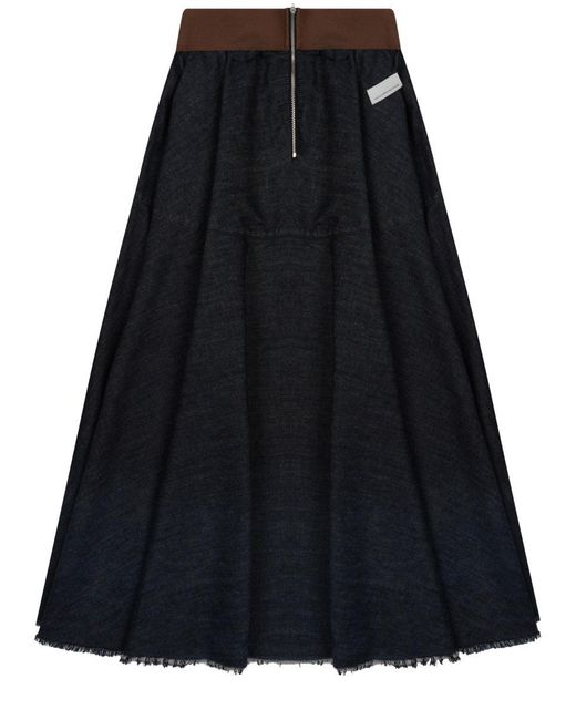 Nine:inthe:morning Black Mini Flowy Skirt