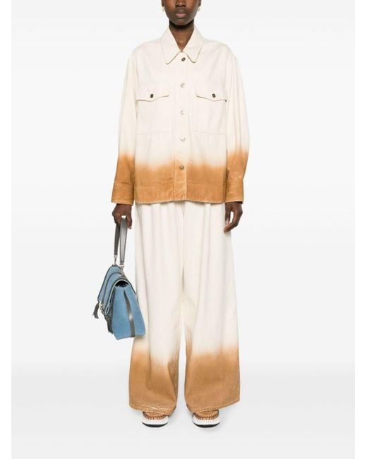 Alanui Natural Helle Farbtöne Denim -Baumwolljeans