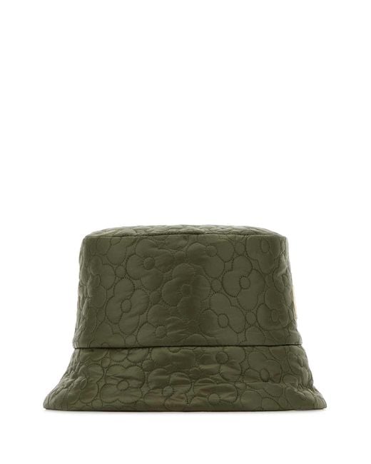 Moncler Green Nylon Reversible Bucket Hat