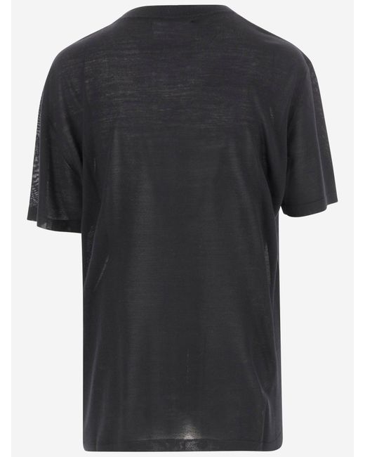 ARMARIUM Black Wool T Shirt With Logo