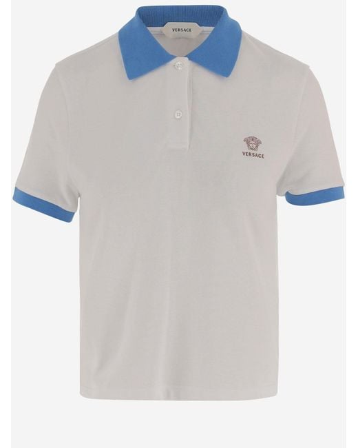 Versace White Polo Shirt Cotton