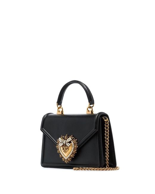 Dolce & Gabbana Black Devotion kleine Lederhandtasche