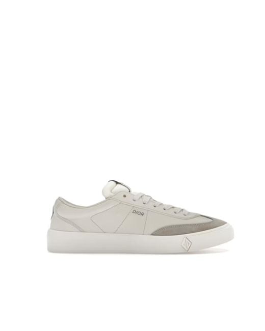 Dior Gray B101 Leather Sneakers Calf for men