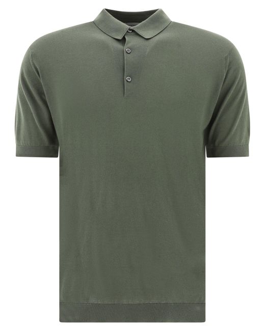 John Smedley "adrian" Polo Shirt in het Green voor heren