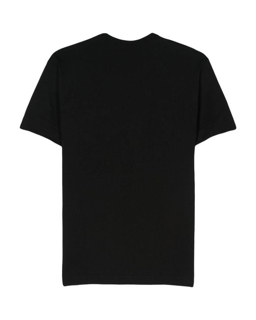 COMME DES GARÇONS PLAY Black U T-Shirt Emblem Knit