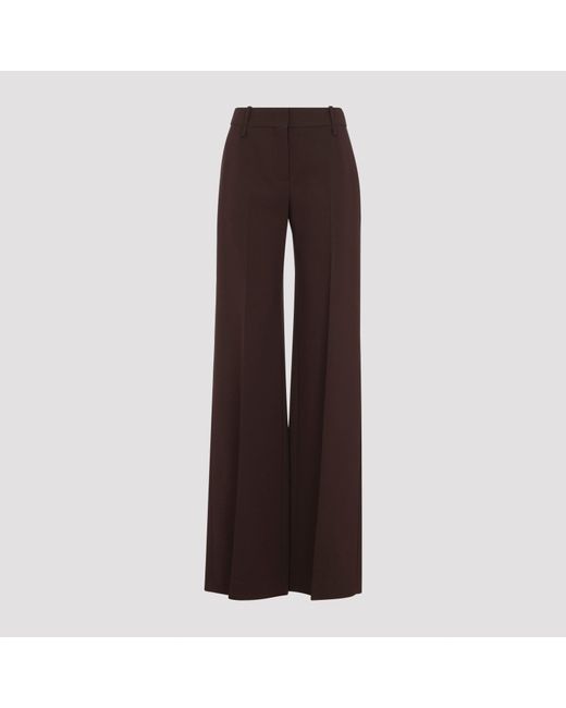 Ermanno Scervino Brown Chestnut Wide Leg Trousers