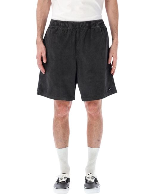 Obey Black Horizon Corduroy Cotton Shorts