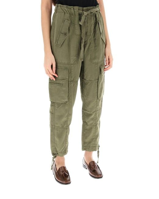 Pantaloni Cargo In Lyocell E Lino di Polo Ralph Lauren in Green
