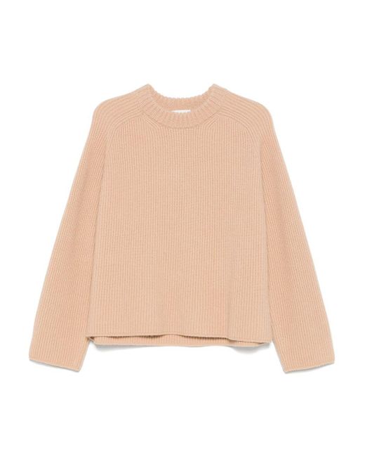 Forte Forte Wool Crewneck Jumper in het Natural