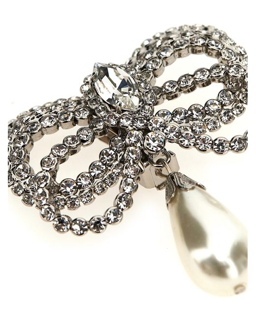 Alessandra Rich Metallic Alessandra reiche Bogenohrringe