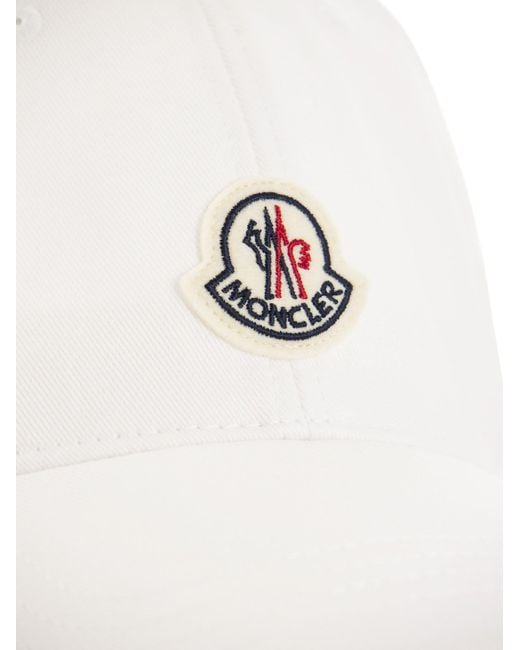 Cape de béisbol con logotipo Moncler de hombre de color White