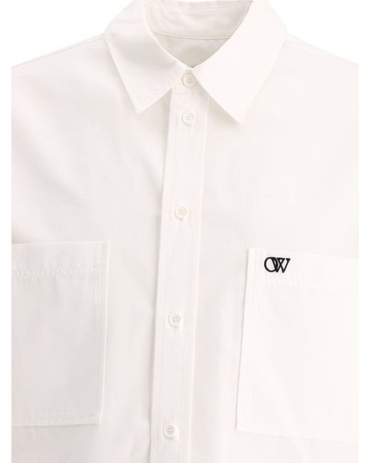 Off-White c/o Virgil Abloh White Sticked Hemd