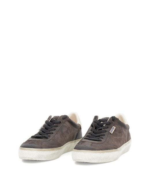 Golden Goose Deluxe Brand Gray 'Soul-Star' Low Sneakers With Metallic Pull-Tab for men