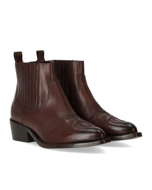 Duccio Del Duca Brown Ebony Texan Ankle Boot