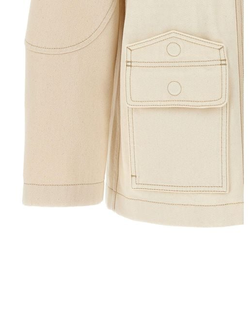 Fendi Natural Denim Parka