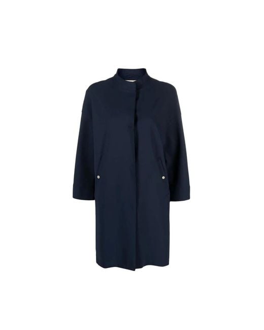 Herno Blue Concealed-Fastening Coat