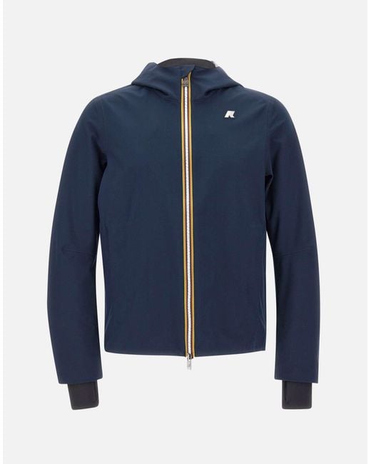 K-Way Blue Jacko Bonded Jersey Jacket for men