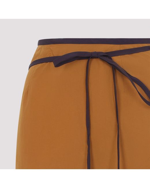 Saint Laurent Nylon Midi-rok in het Orange