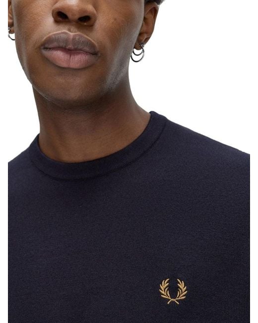 Fred Perry Blue Jersey With Logo for men