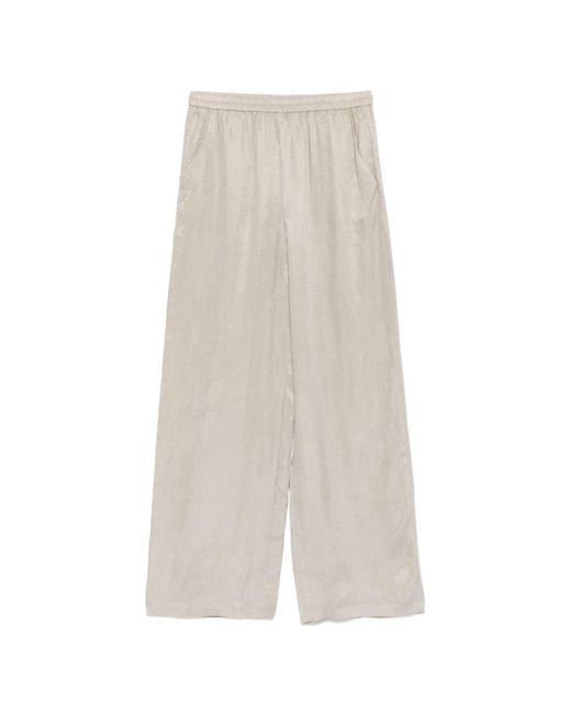 Emporio Armani White Straight-Leg Trousers