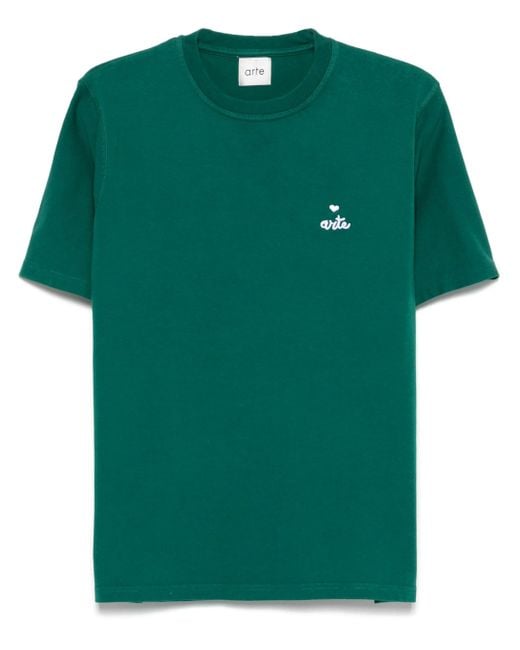 Arte' White Heart Logo T Shirt for men
