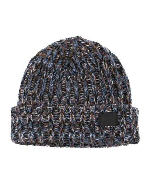 Paul Smith Gray Chunky Knitted Twist Beanie for men