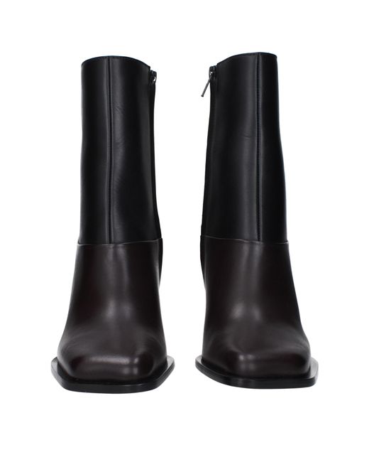 Loewe Black Stivaletti Onda Donna Pelle Nero/Marrone