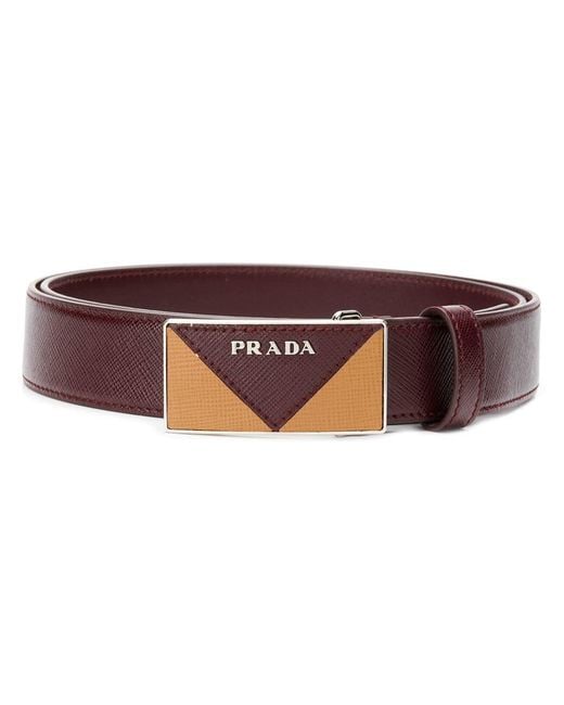 Prada Brown Buckle Belt