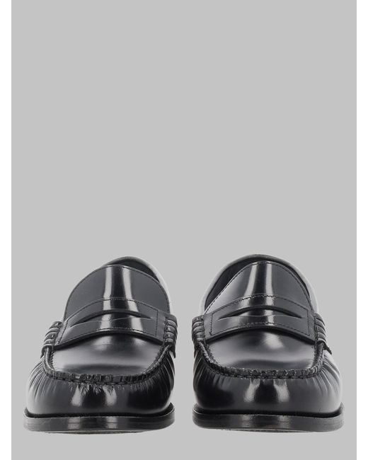 Alohas Gray Chic Leather Loafers For