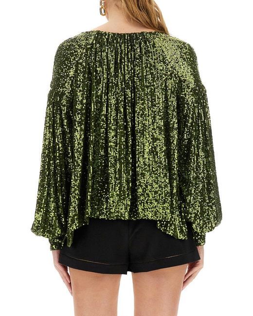 Rabanne Green Sequin Blouse