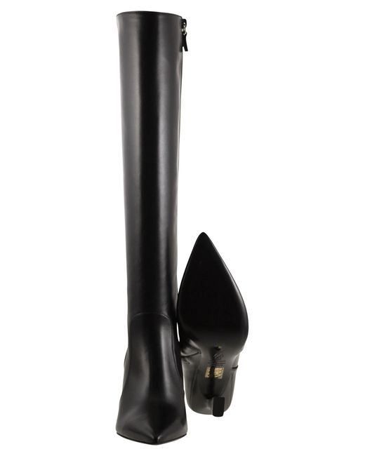 Stuart Weitzman Black Vinnie Lederstiefel