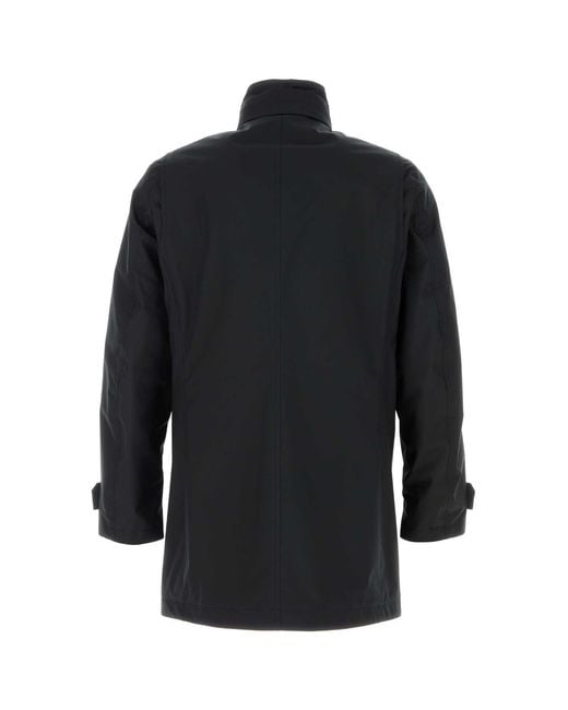 Moorer Black Trench Coat