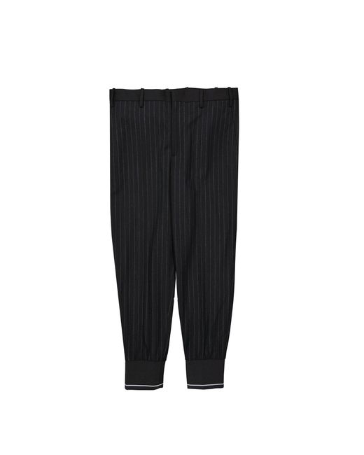 Neil Barrett Black Wool Striped Pants for men