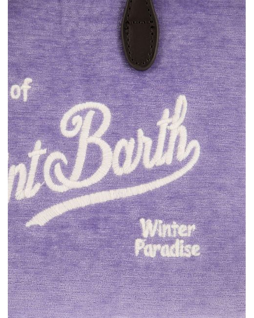 Mc2 Saint Barth Purple Mini -Waschtasche mit Samtfressen