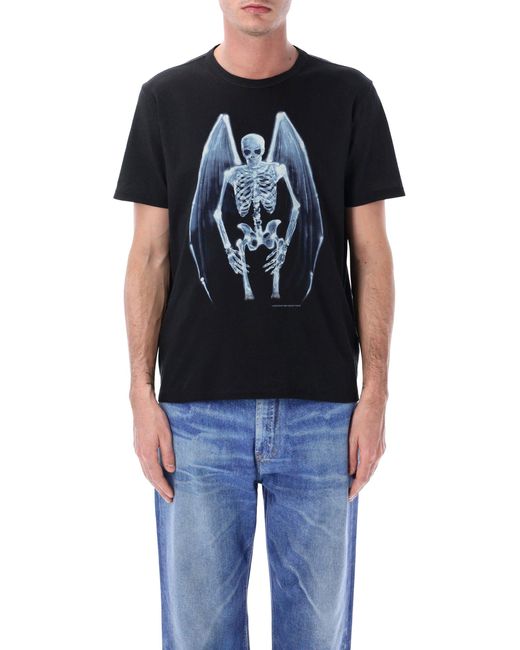 Our Legacy Blue New Box T-Shirt With Fallen Angel Print for men