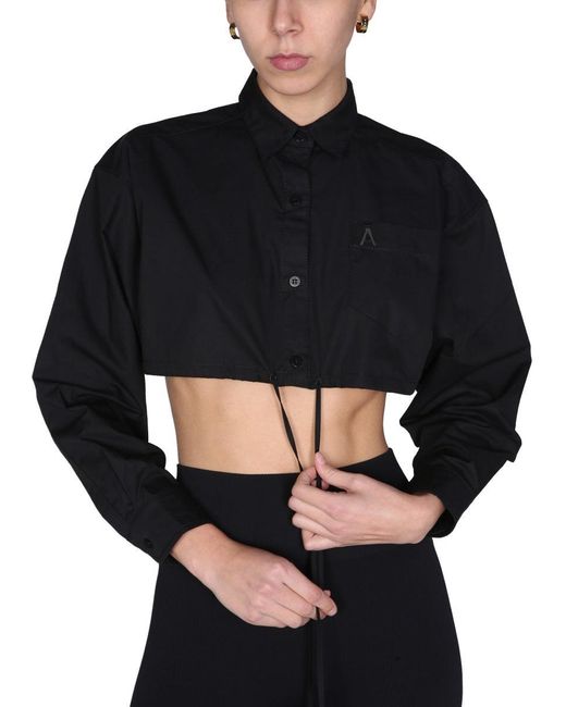 ANDREADAMO Black Andreadamo Cropped Shirt