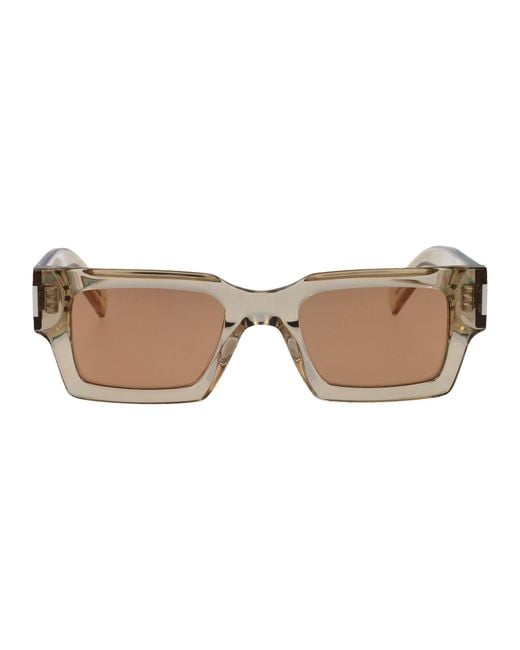 Saint Laurent Brown Squared Sunglasses Sl 572 006