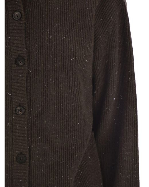 Peserico Black Cardigan With Buttons