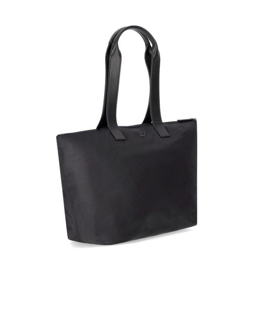Emporio Armani Black Nylon Shopping Bag