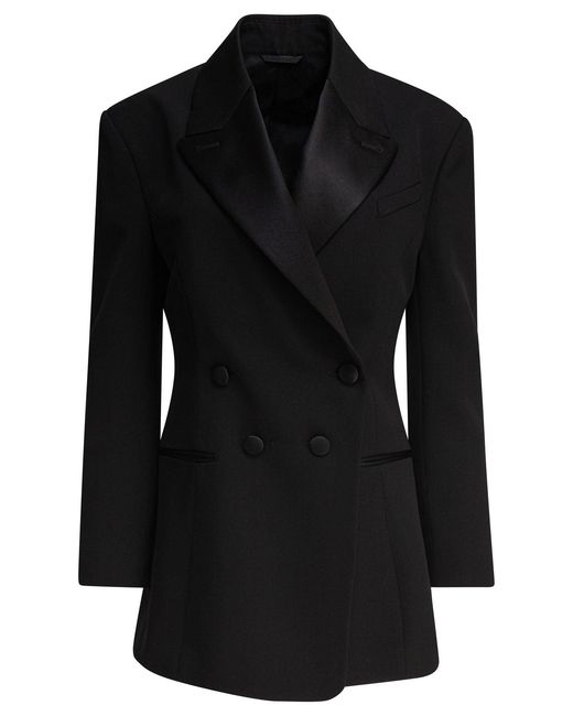 Givenchy Black Blazer With Pleated Back