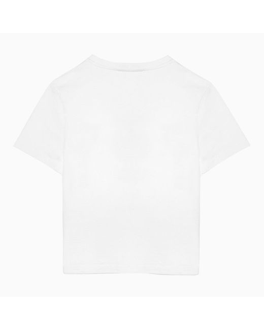 Maison Kitsuné White T-Shirt With Logo Print