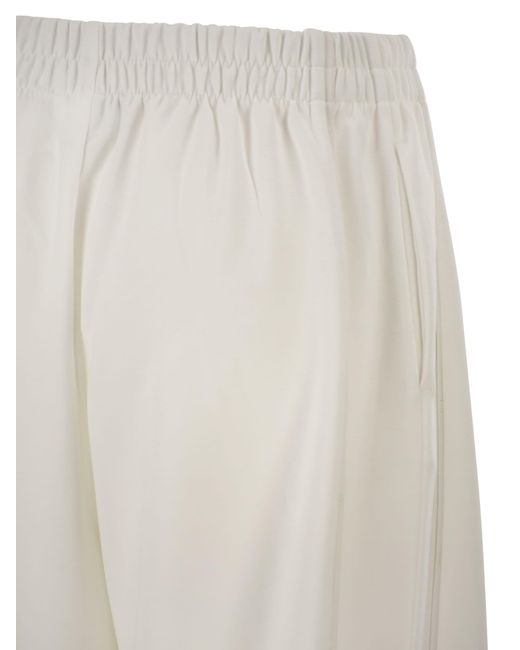 Fay White Regular Fit Jersey Trousers