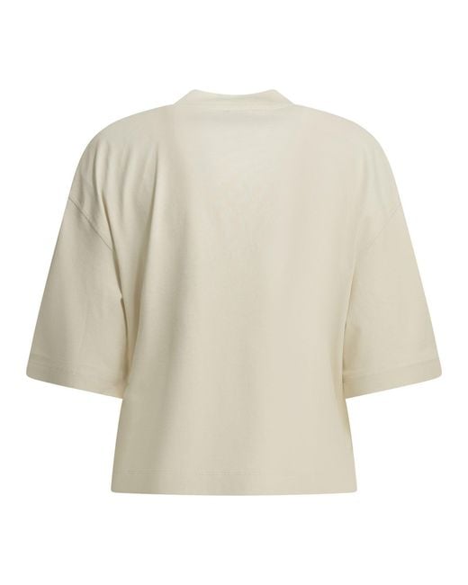 Brunello Cucinelli White Crew-Neck T-Shirt With Logo