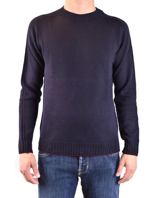 Dondup Blue Girocollo Regular for men