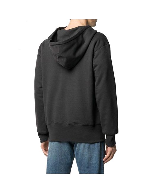 Maison Margiela Black Cotton Hooded Sweatshirt for men