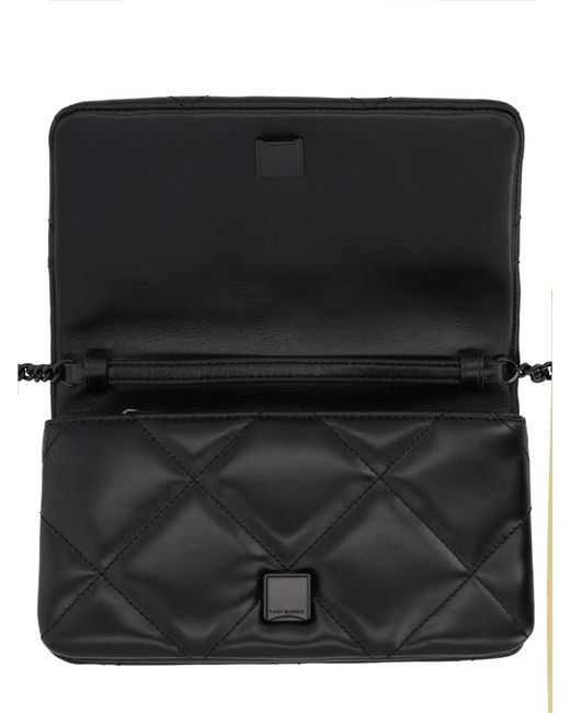 Tory Burch Gray "Kira" Wallet With Chain