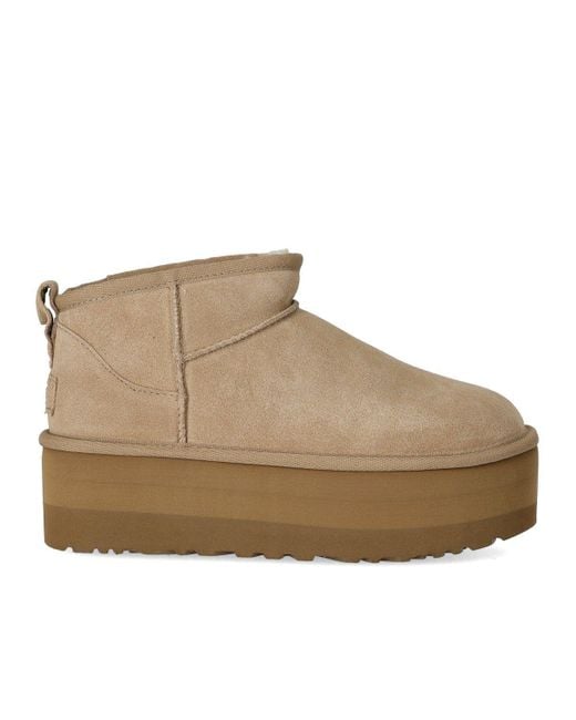 Ugg Brown Classic Ultra Mini Platform Sand Boot
