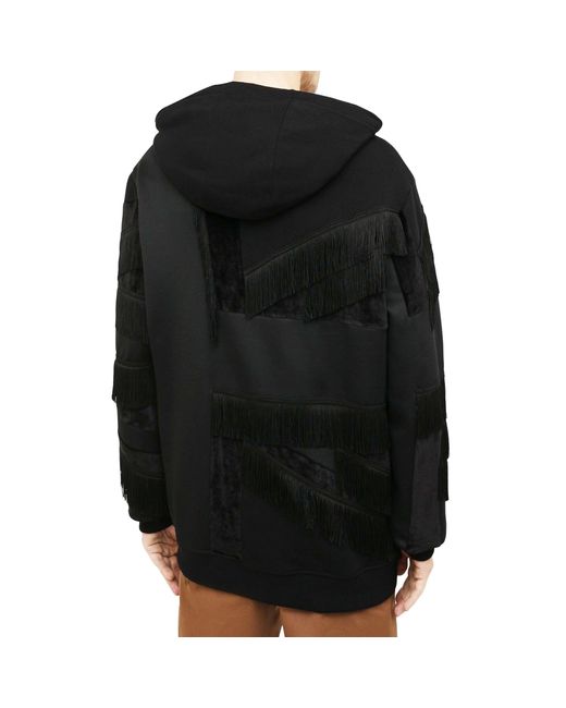 Burberry Black Cotton Logo Hooded Sweatshirt for men