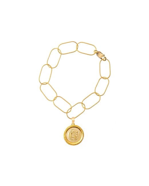 Hermina Athens Metallic Hercules Statement Bracelet
